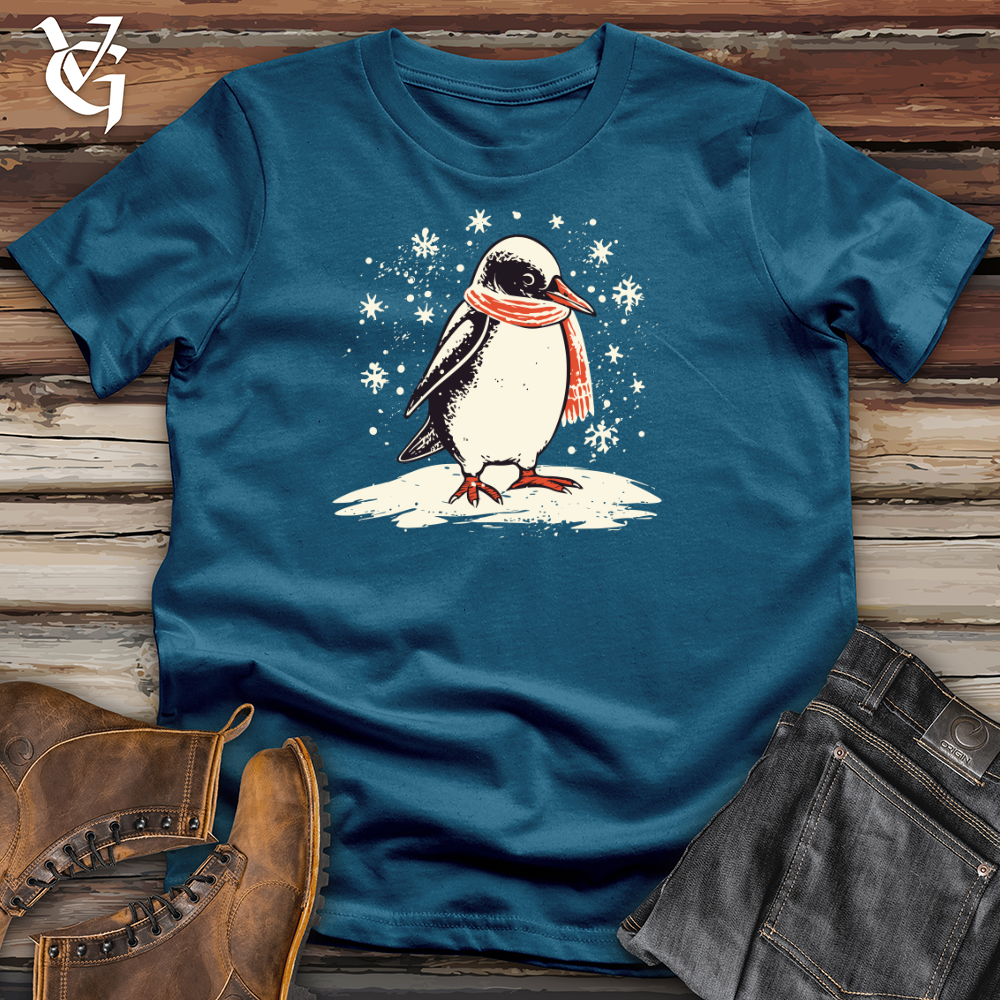 Vintage Snowy Penguin Cotton Tee