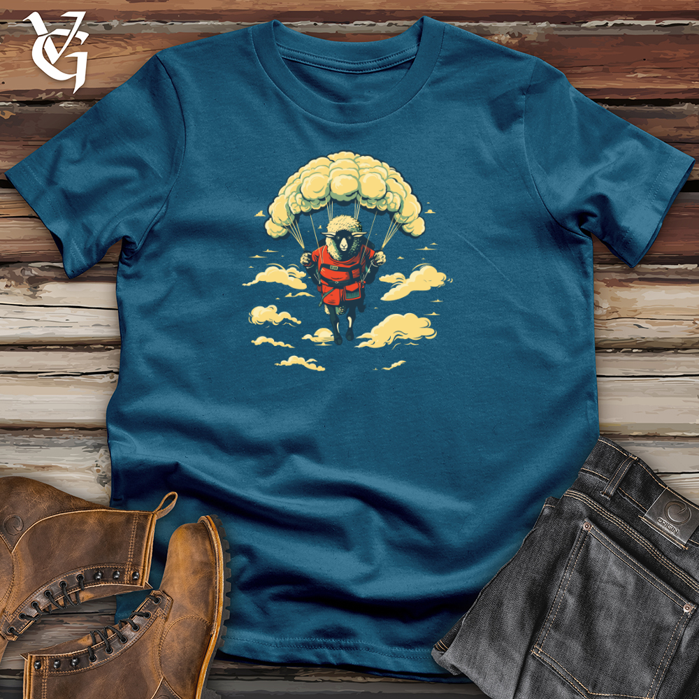 Sheep Skydive Parachute Adventure Cotton Tee