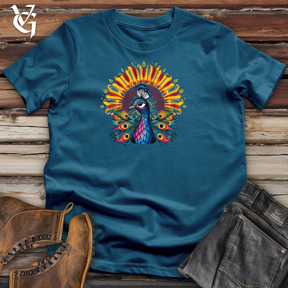 Radiant Plume Peacock Cotton Tee