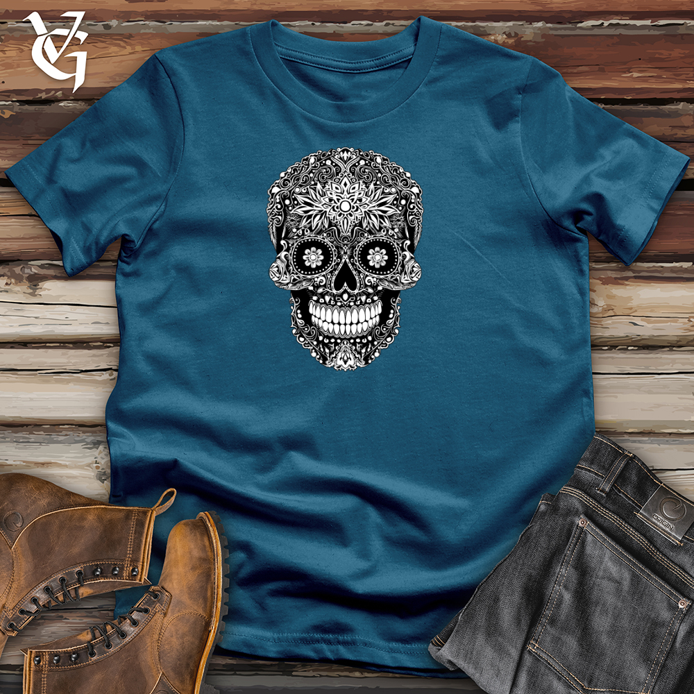 Mystic Mandala Skull Cotton Tee