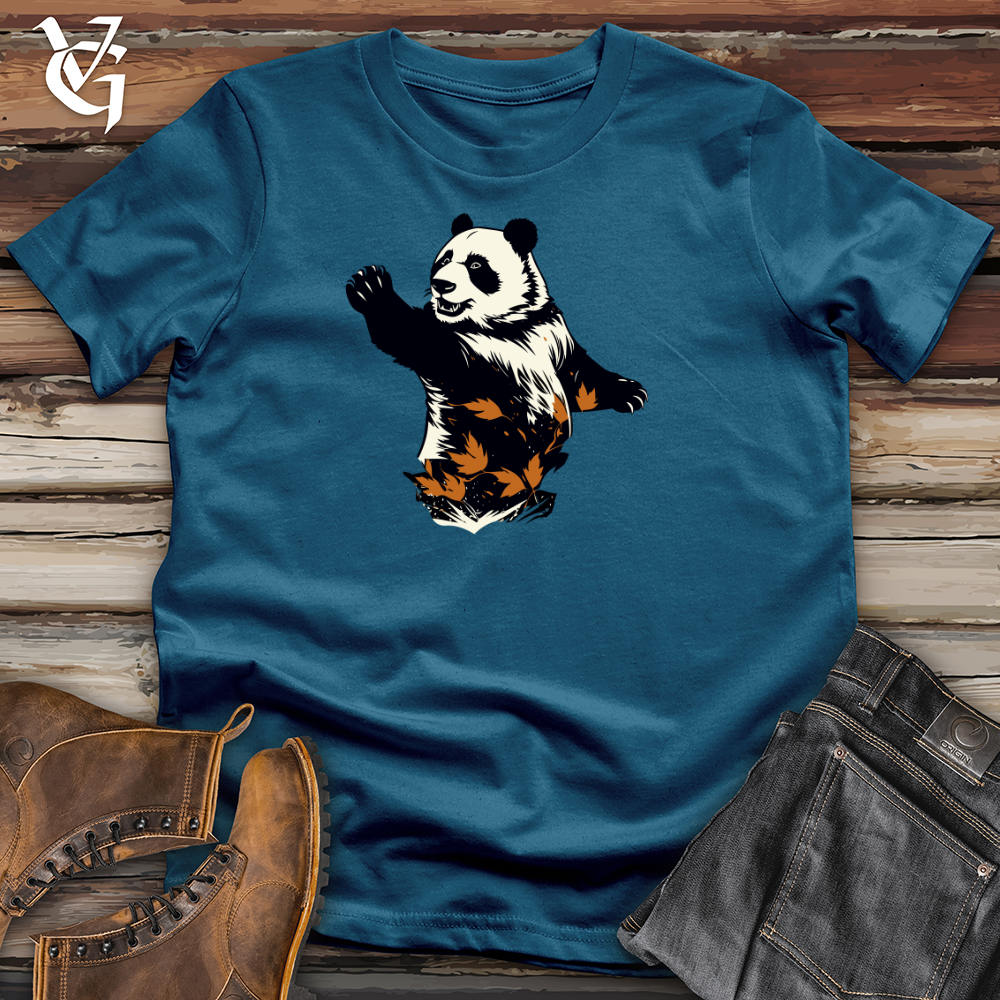 Panda Leaf Swirl Cotton Tee