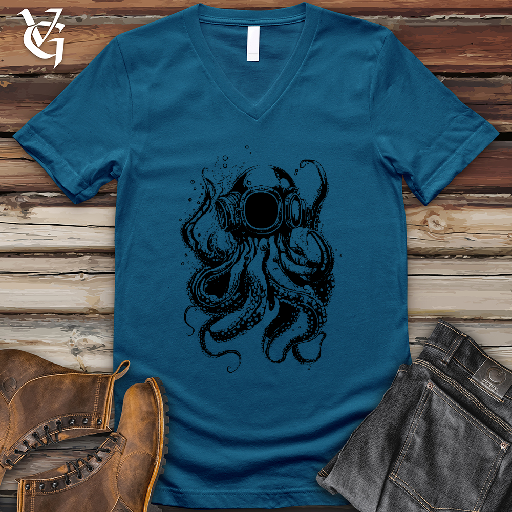 Scuba Octopus V-Neck Tee