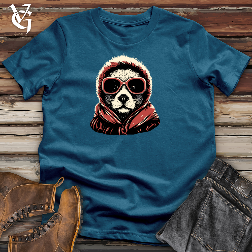 Retro Ski Masked Panda Cotton Tee