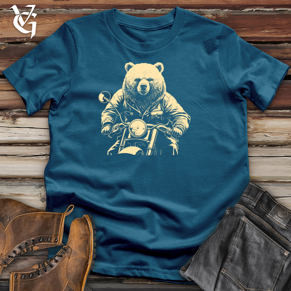 Policeman Bear on Motorcycle Patrol Cotton Tee