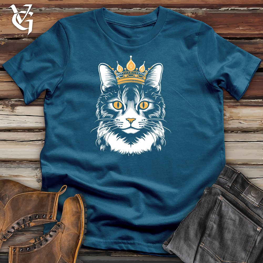 Vintage Crowned Cat Cotton Tee