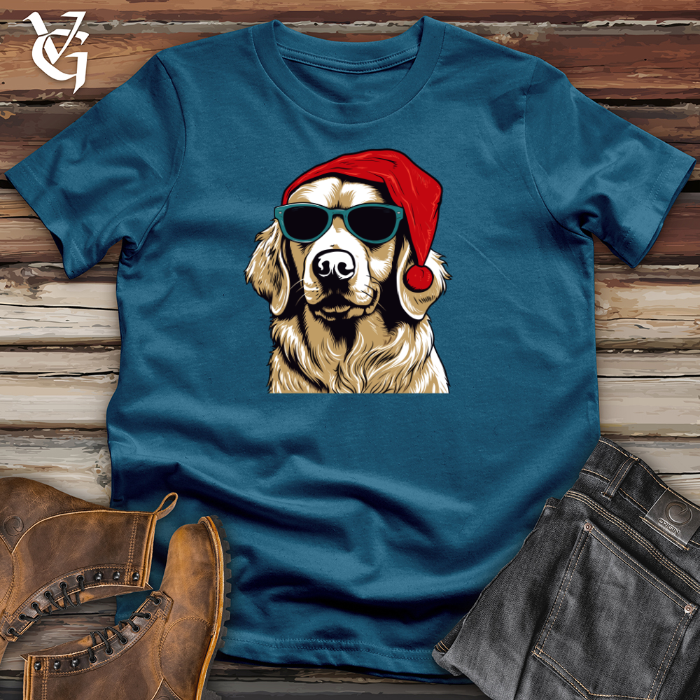 Santa Paws Golden Retriever Cotton Tee