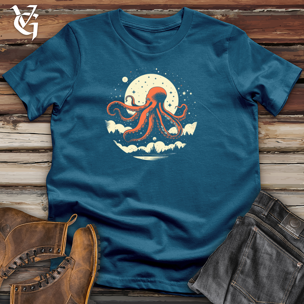 Vintage Cosmic Flight Octopus Cotton Tee