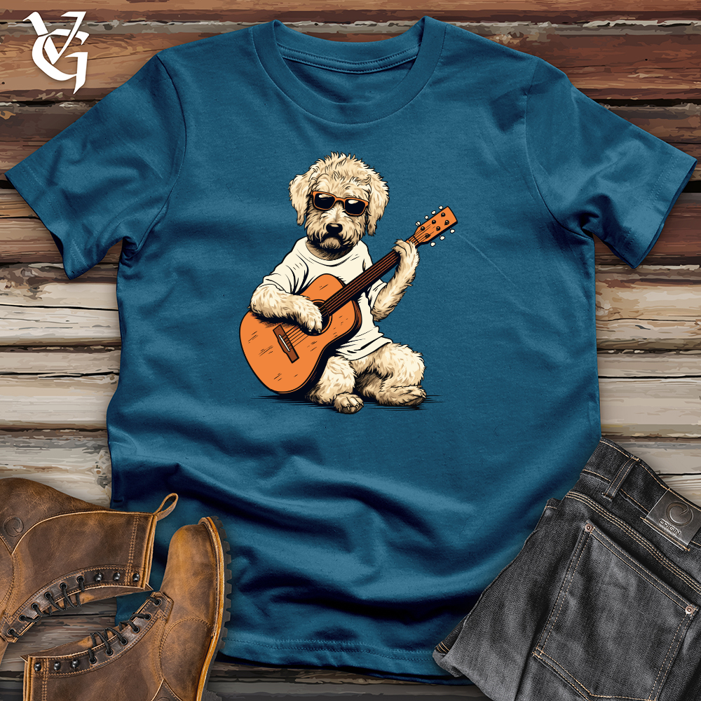 Strumming Doodle Dog Melody Cotton Tee