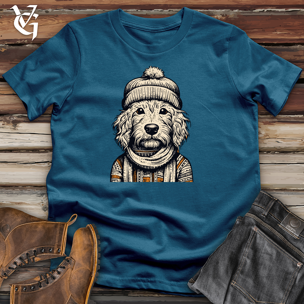 Doodle Dog Beanie Cozy Cotton Tee