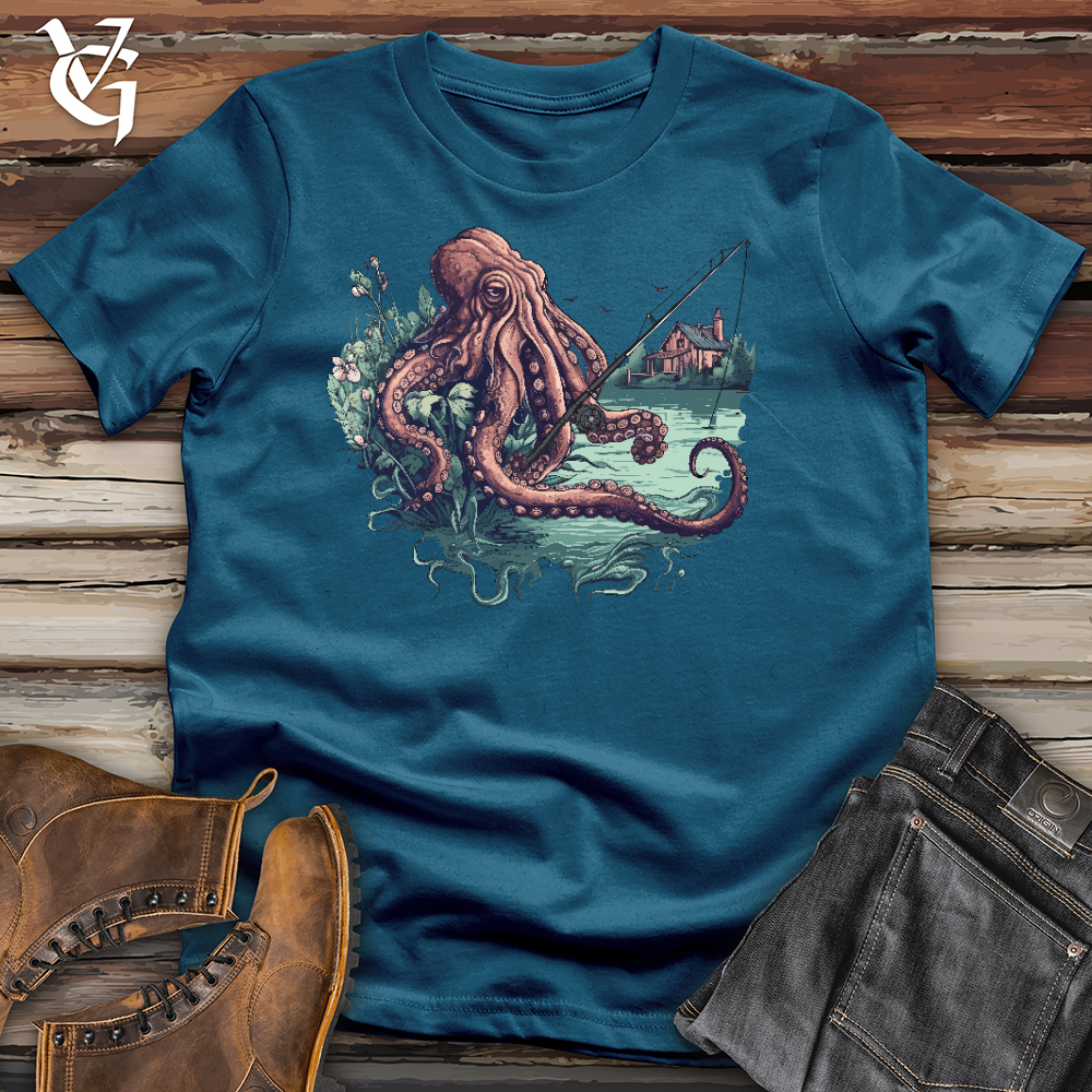 Fishing Octopus Cotton Tee