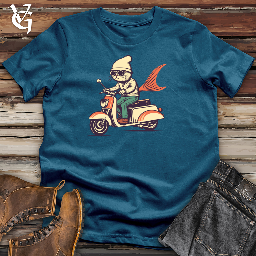 Cat Fish Scooter Adventure Cotton Tee