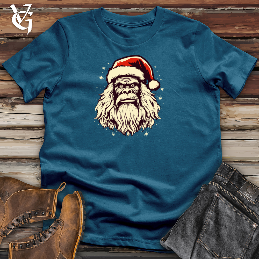 Retro Santa Sasquatch Cotton Tee