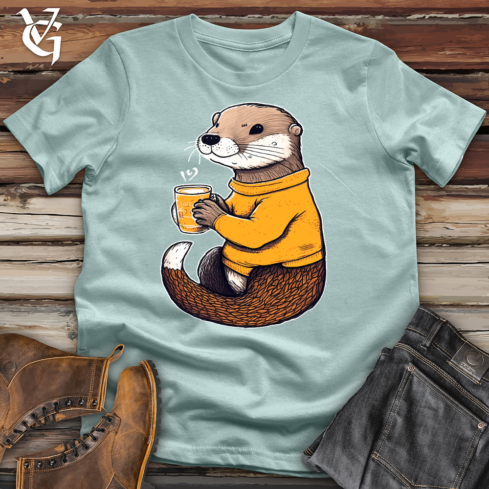 Otter Drinking Coffee Tee