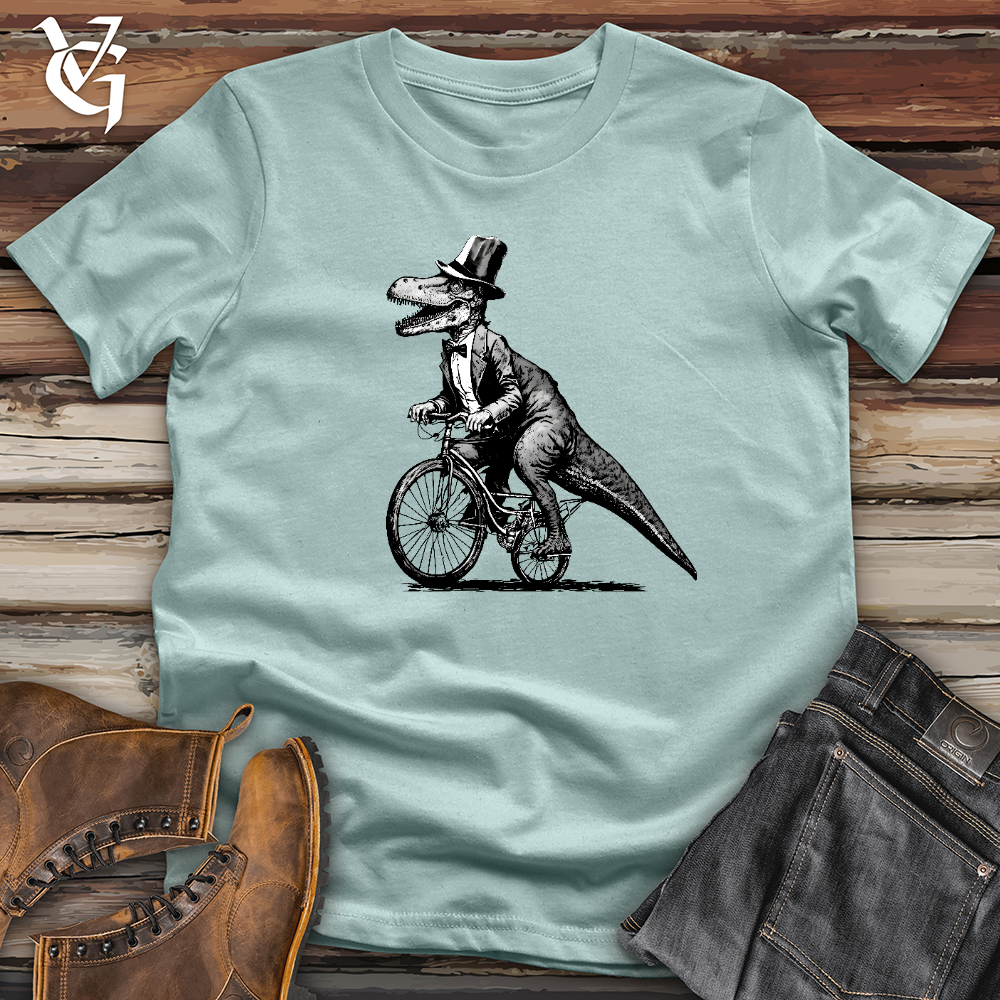 Dinosaur Riding a Bike Cotton Tee