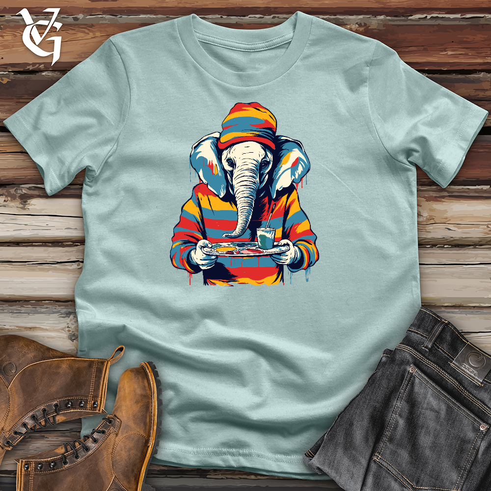 Brushstroke Elephant Artist Cotton Tee