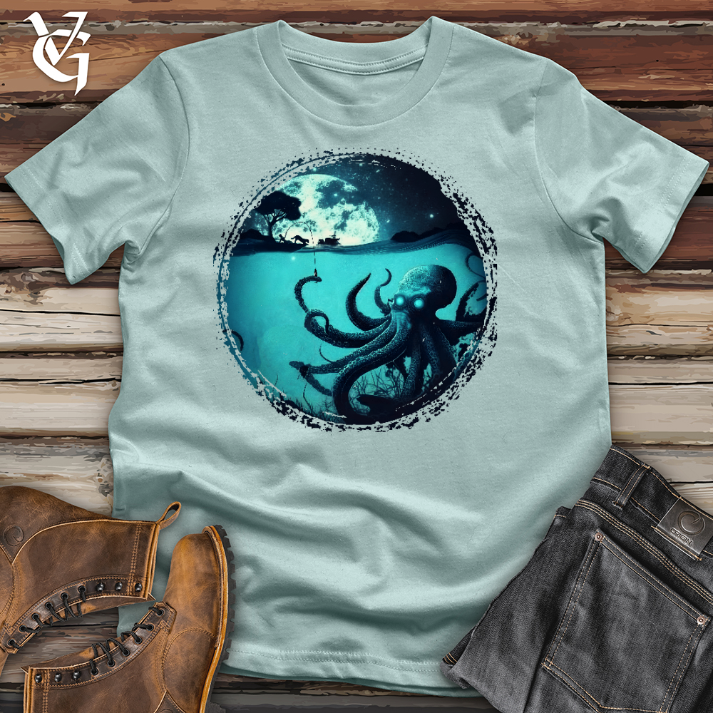 Octopus Under The Moon Cotton Tee