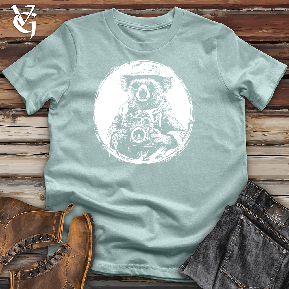 Koala With Camera Cotton Tee