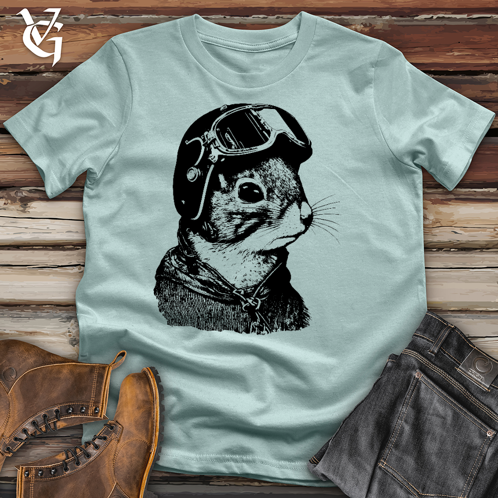 Squirrel Fighter Pilot Cotton Tee