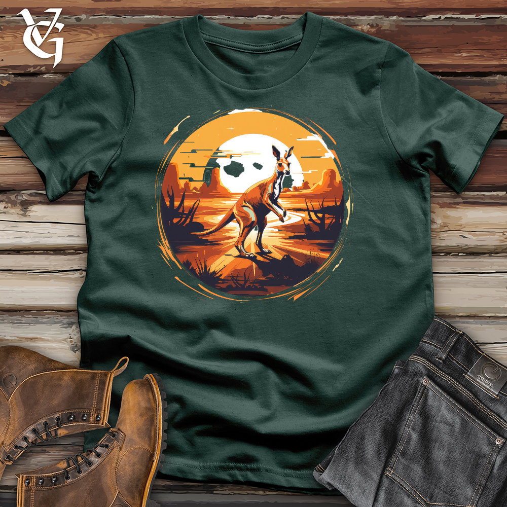 Kangaroo Sunset Cotton Tee