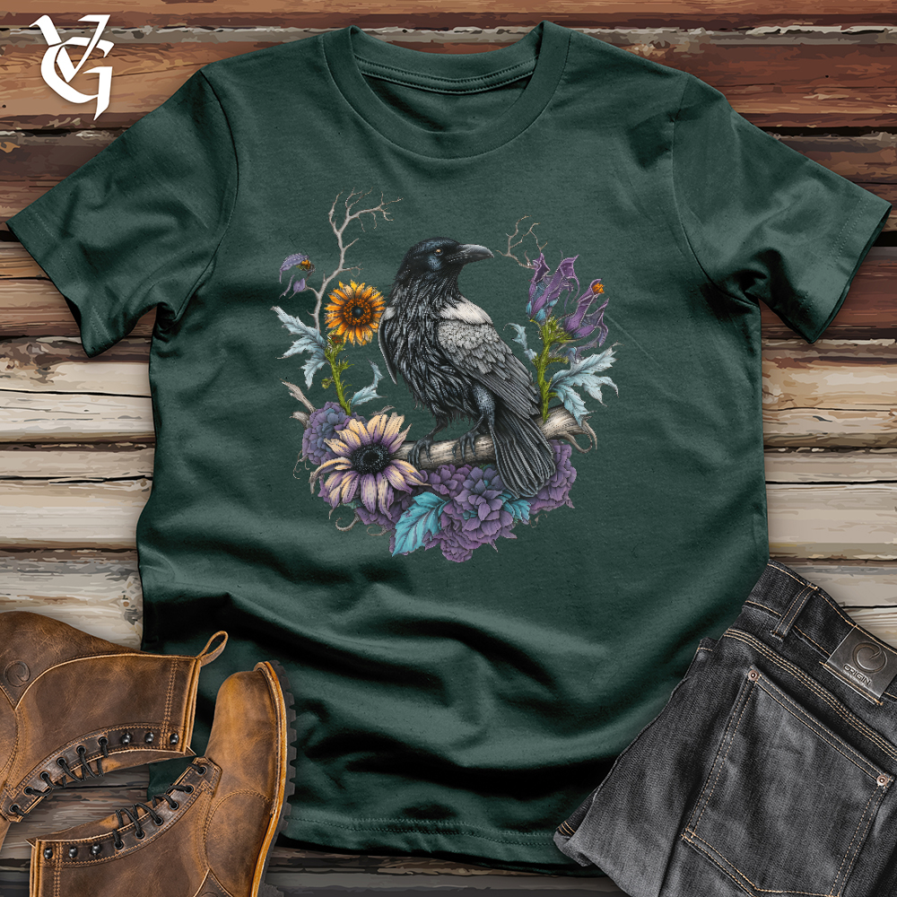 Flower Wreath Raven Cotton Tee