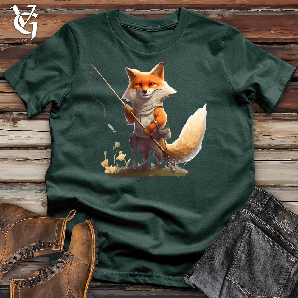 Fishing Fox Cotton Tee