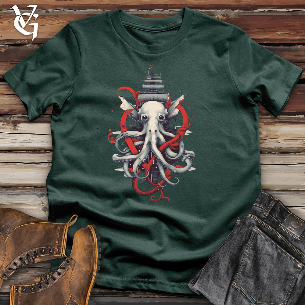 Kraken Pirate Ship Cotton Tee