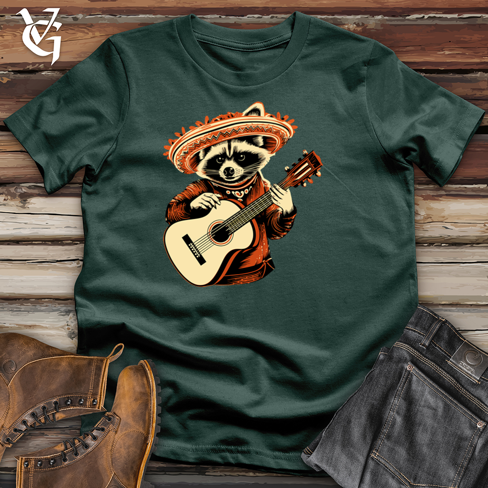 Melodic Raccoon Serenade Cotton Tee