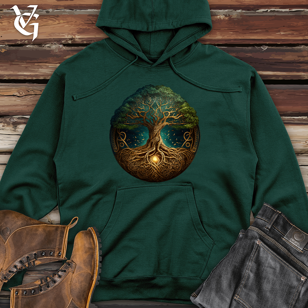 Yggdrasil Tree Midweight Hooded Sweatshirt