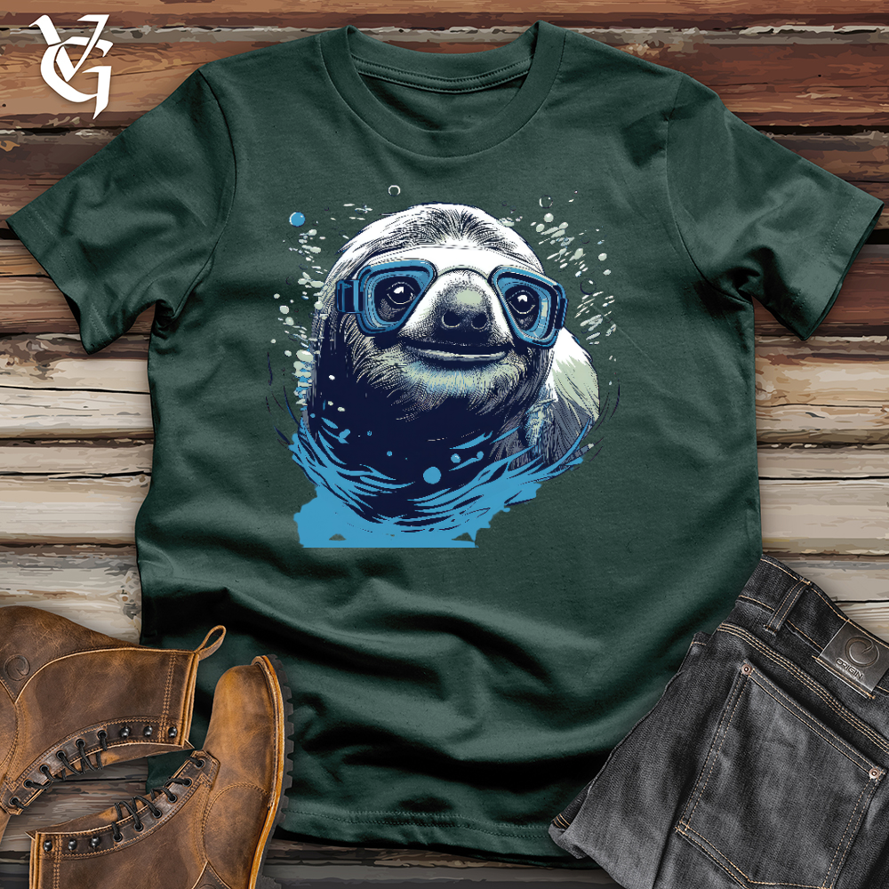 Swimming Sloth Cotton Tee