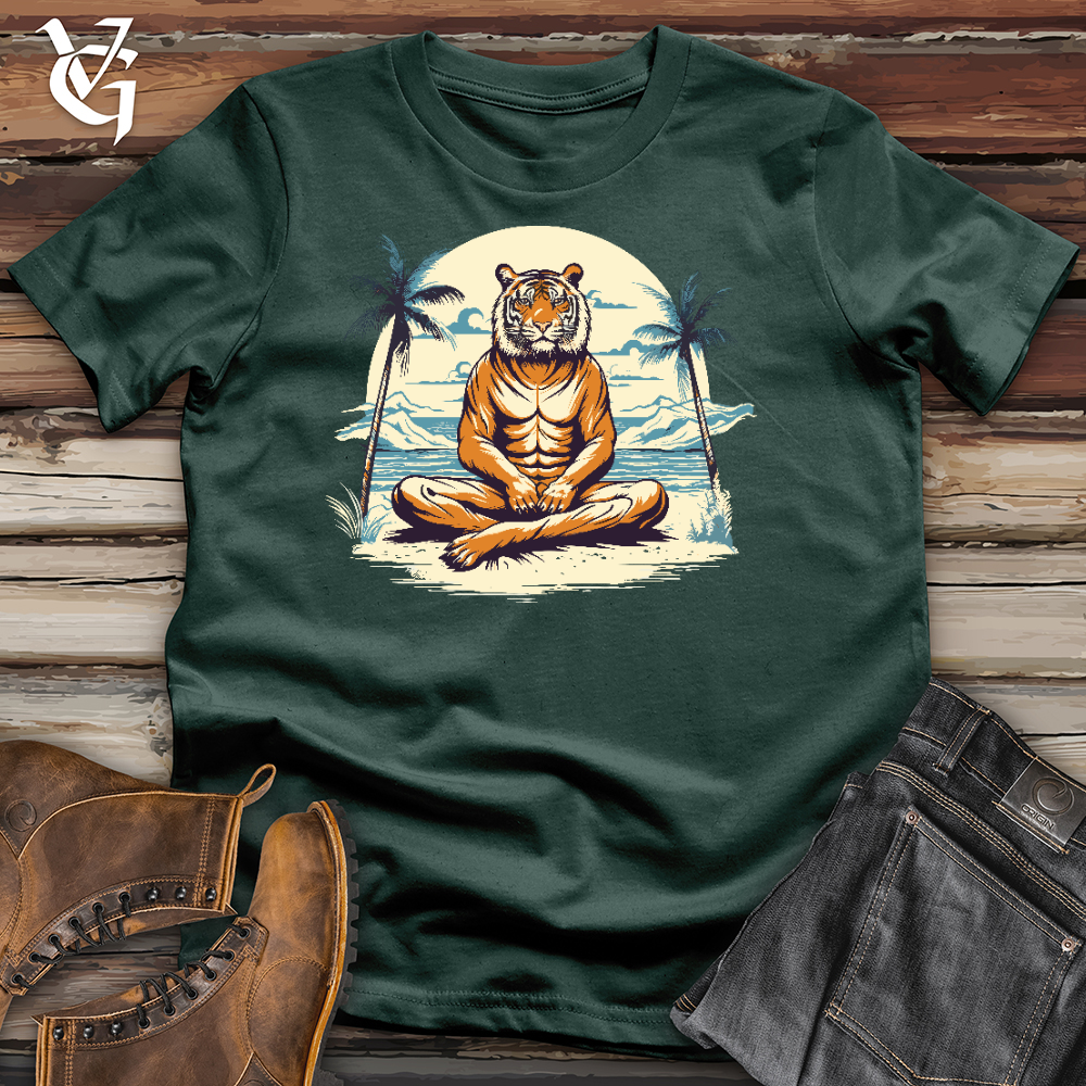 Tiger Doing Yoga Cotton Tee