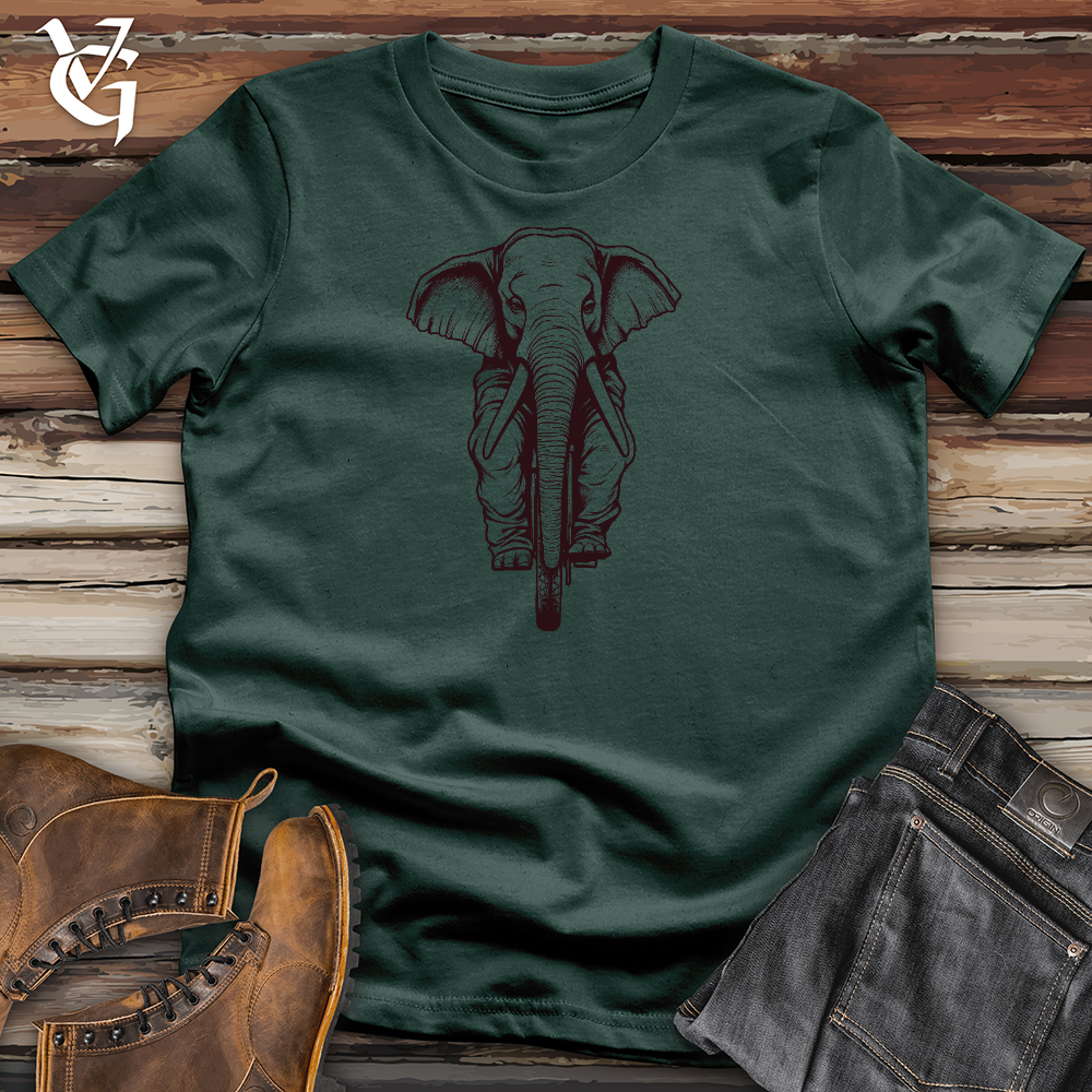 Elephant Riding a Cycle Cotton Tee