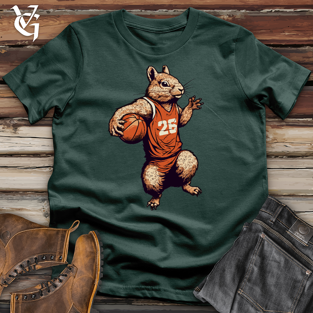 A Squirrel Playing Basketball Cotton Tee