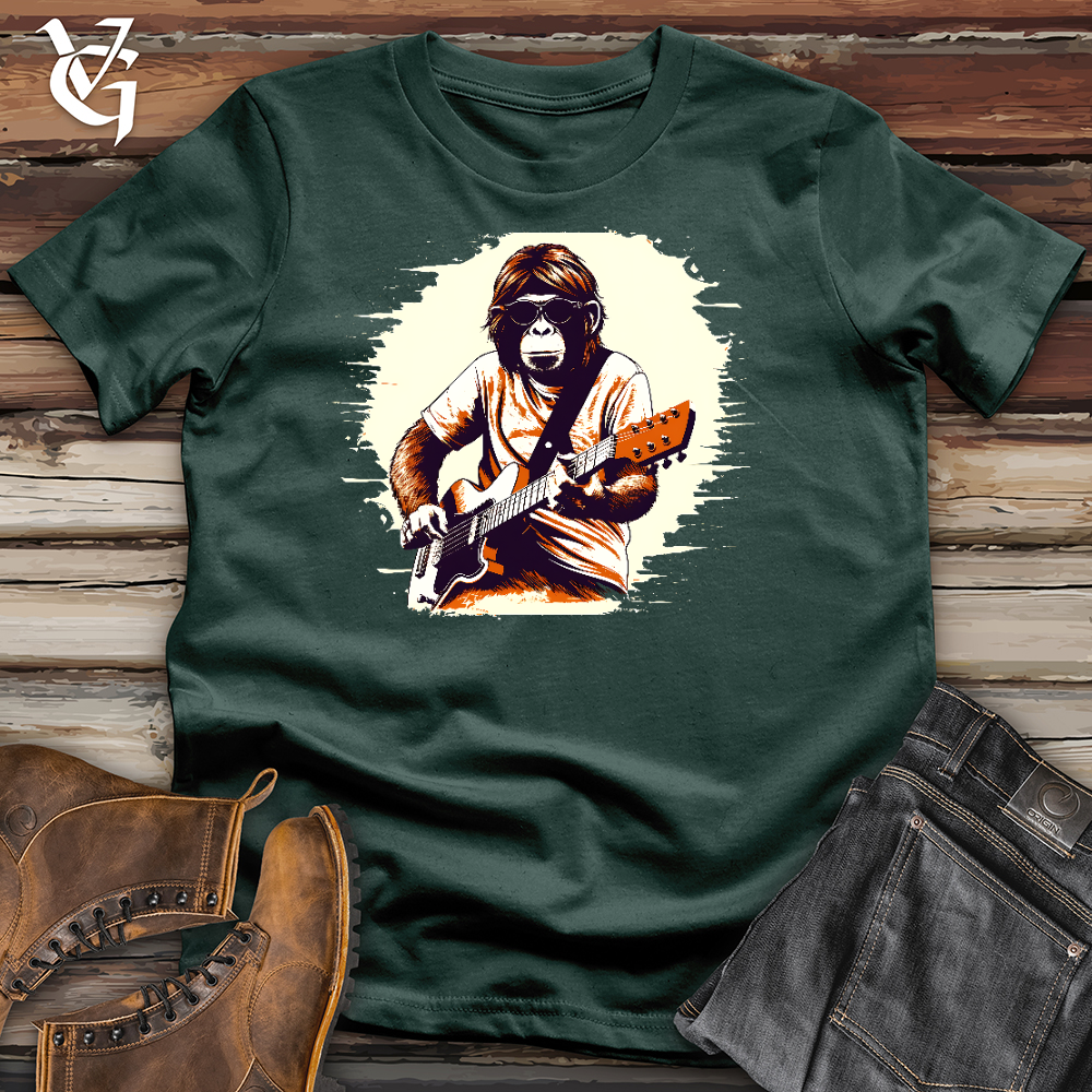 Monkey Playing Guitar Cotton Tee