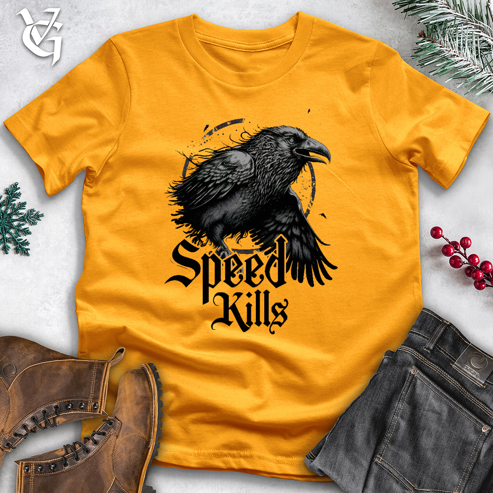 Speed Kills Black Cotton Tee