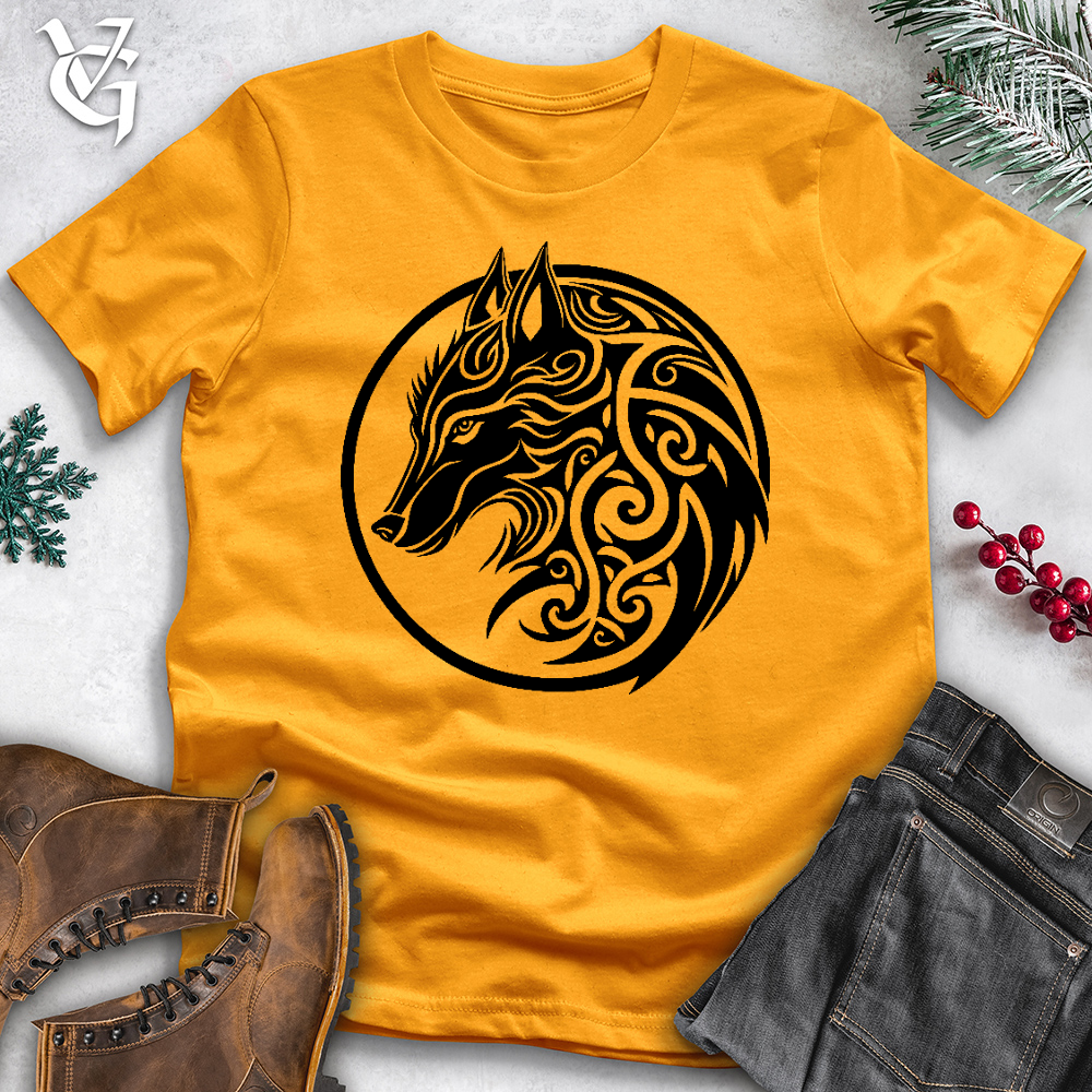 Celtic Wolf Art Cotton Tee