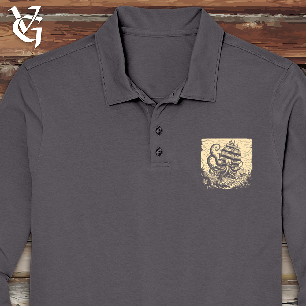 Kraken At Sea Long Sleeve Polo