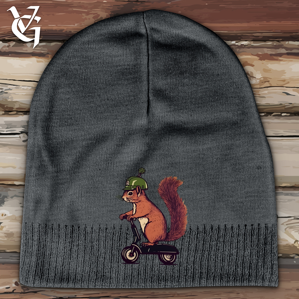 Squirrel Scoot Cotton Beanie