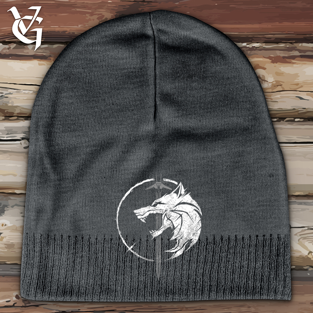 Sword and the Wolf Cotton Beanie