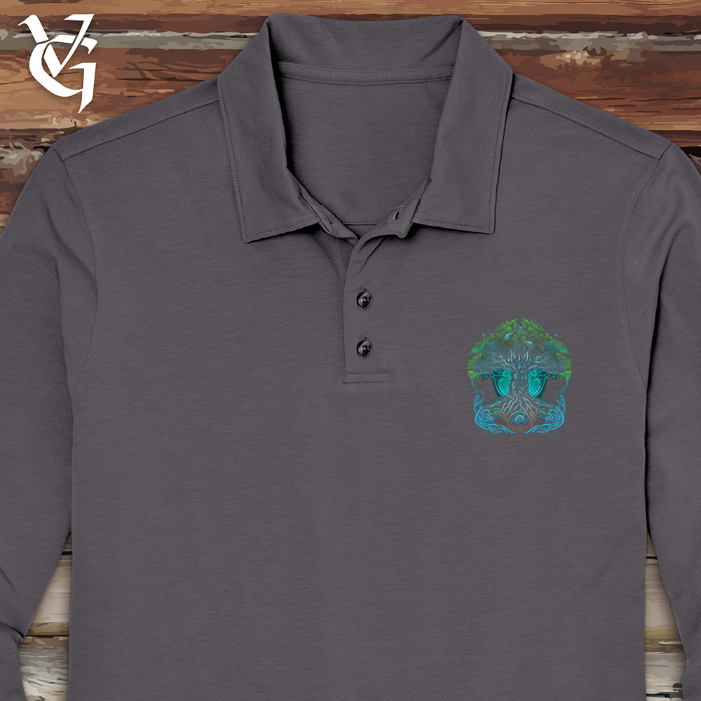 Yggdrasil Spirit Tree Long Sleeve Polo