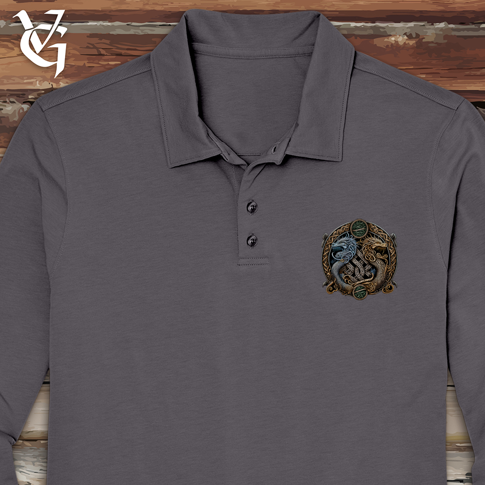 Two Dragons Long Sleeve Polo