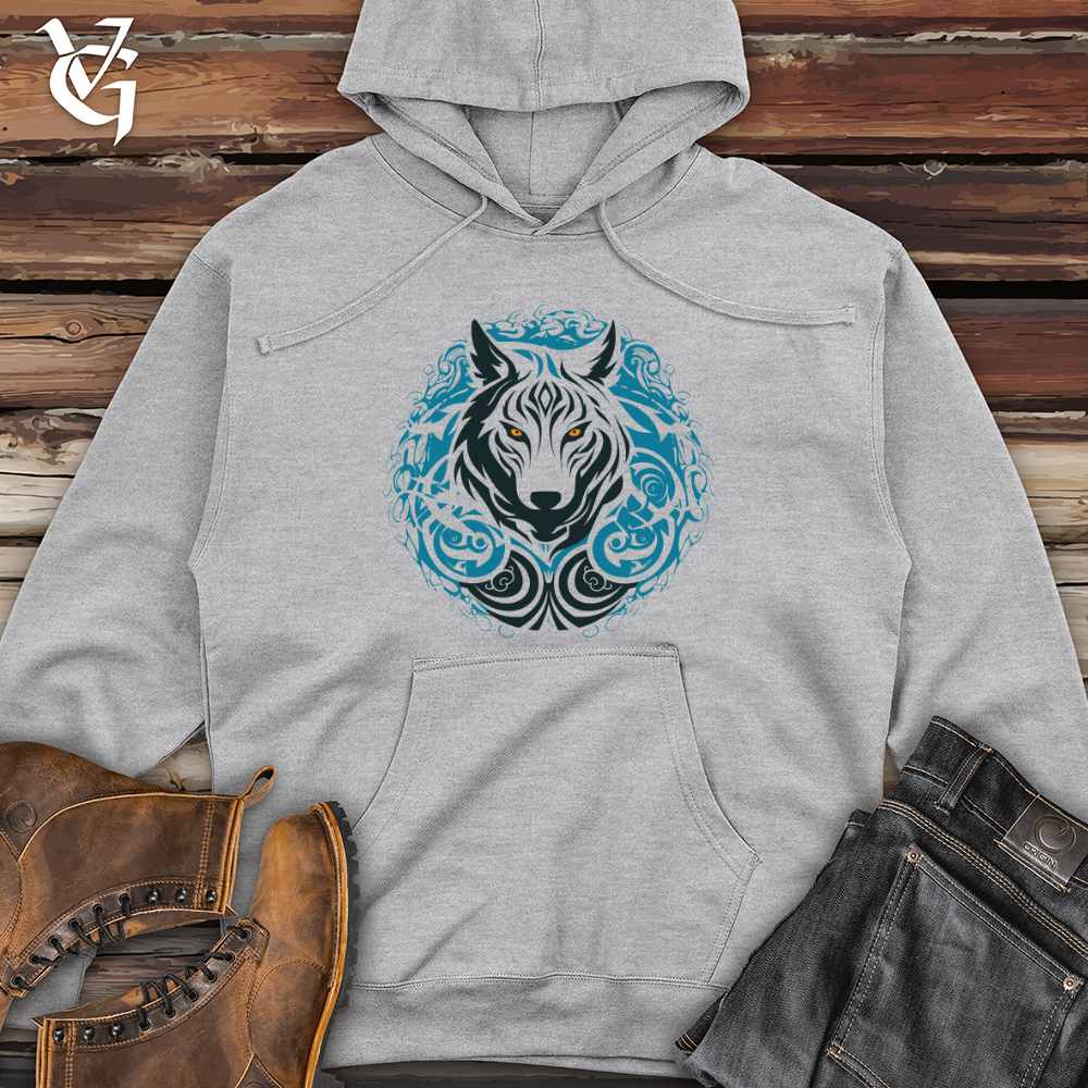 Tribal Wolf Essence Midweight Hooded Sweatshirt