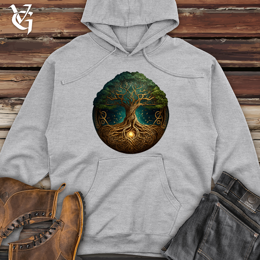 Yggdrasil Tree Midweight Hooded Sweatshirt