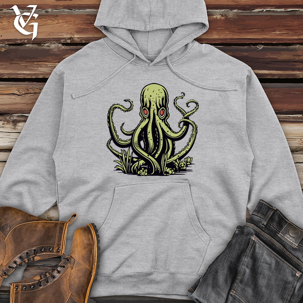 Vintage Cactus Octopus Midweight Hooded Sweatshirt