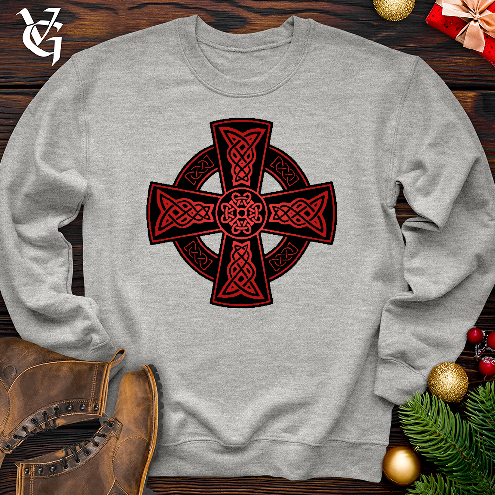 Celtic Christmas Cross Crewneck