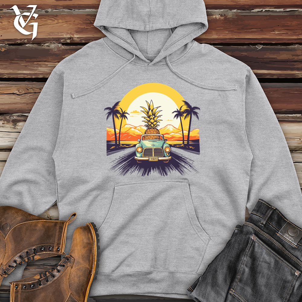 Retro Roadtrip Pineapple Midweight Hooded Sweatshirt