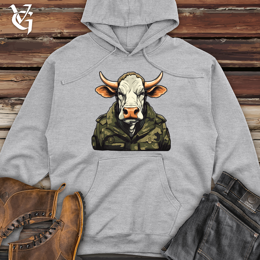 Cow Camo Army Combat Brigade Midweight Hooded Sweatshirt