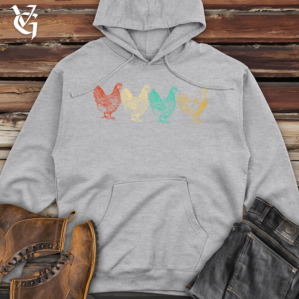 Chicken Scene Midweight Hooded Sweatshirt