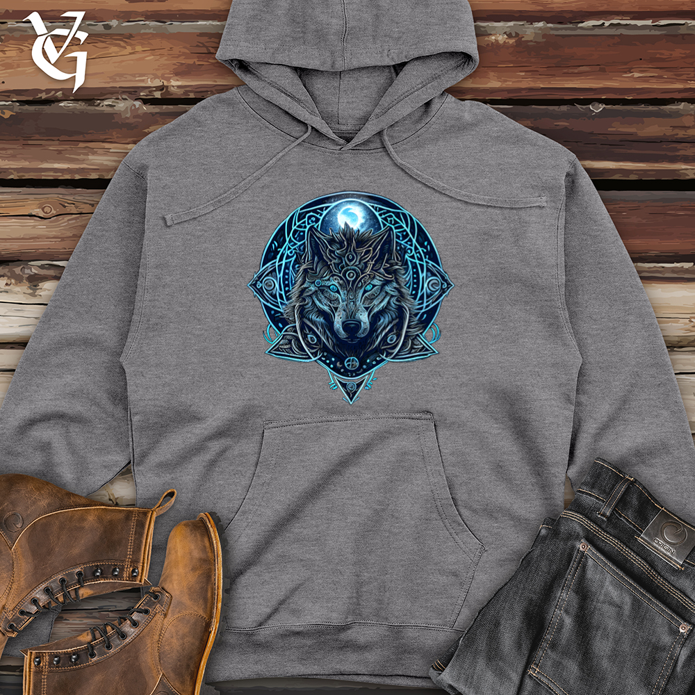 Celtic Fenrir Wolf Midweight Hooded Sweatshirt