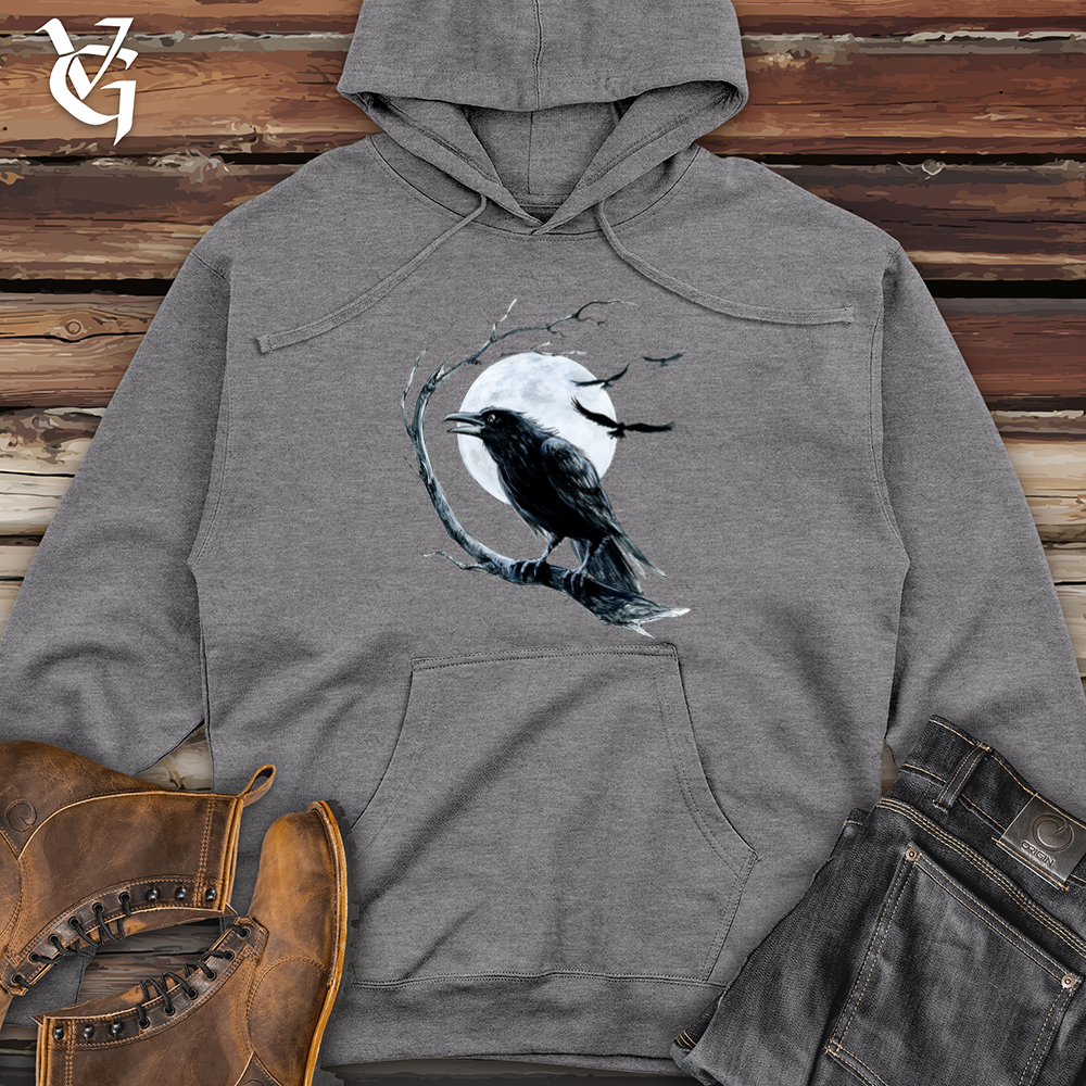 Cold Winter Raven Midweight Hooded Sweatshirt