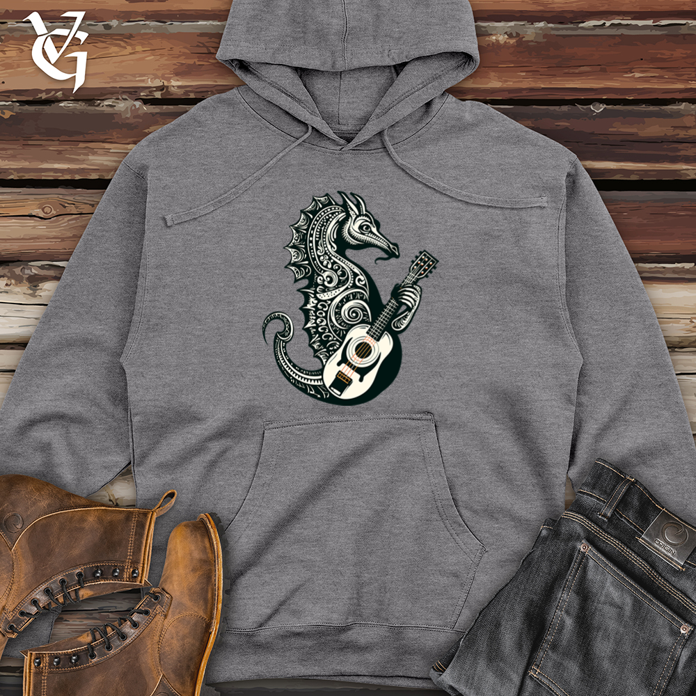 Retro Beat Seahorse Midweight Hooded Sweatshirt